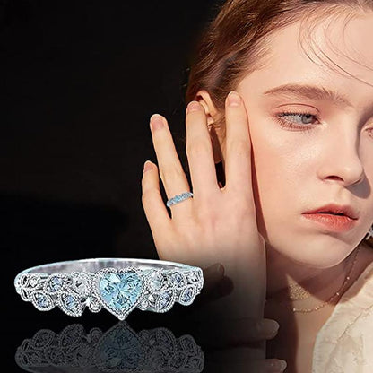 Trendy Heart Shaped Diamond Engagement Ring