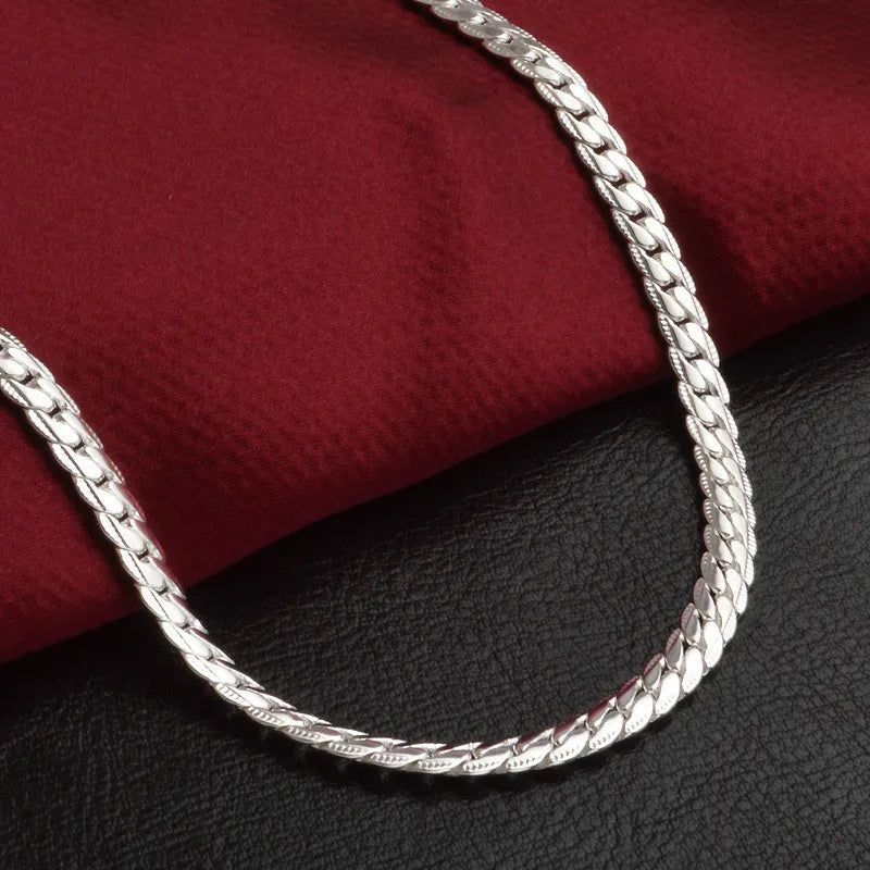 Beautiful Silver Chain Necklace for Ladies Luxury Gift
