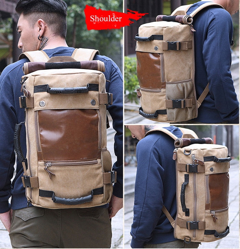 Practical Men's Canvas Travel Rucksack Bag