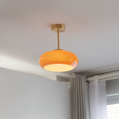 Retro Style Yellow Pendant Light