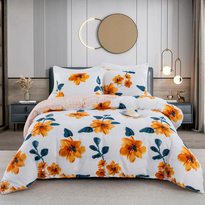 Premium Soft Bedding Duvet Cover Set with Pillows