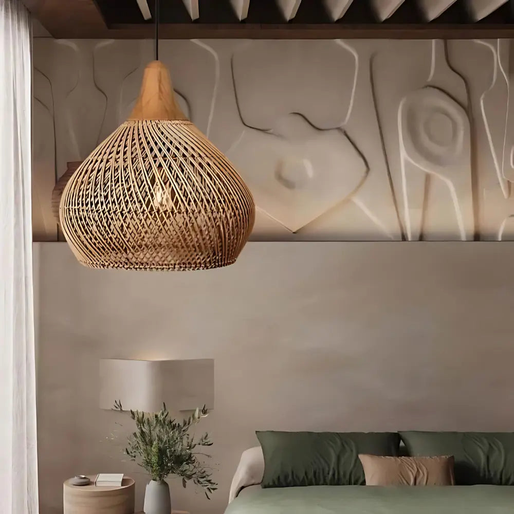 Handcrafted Woven Rattan Table Lamp