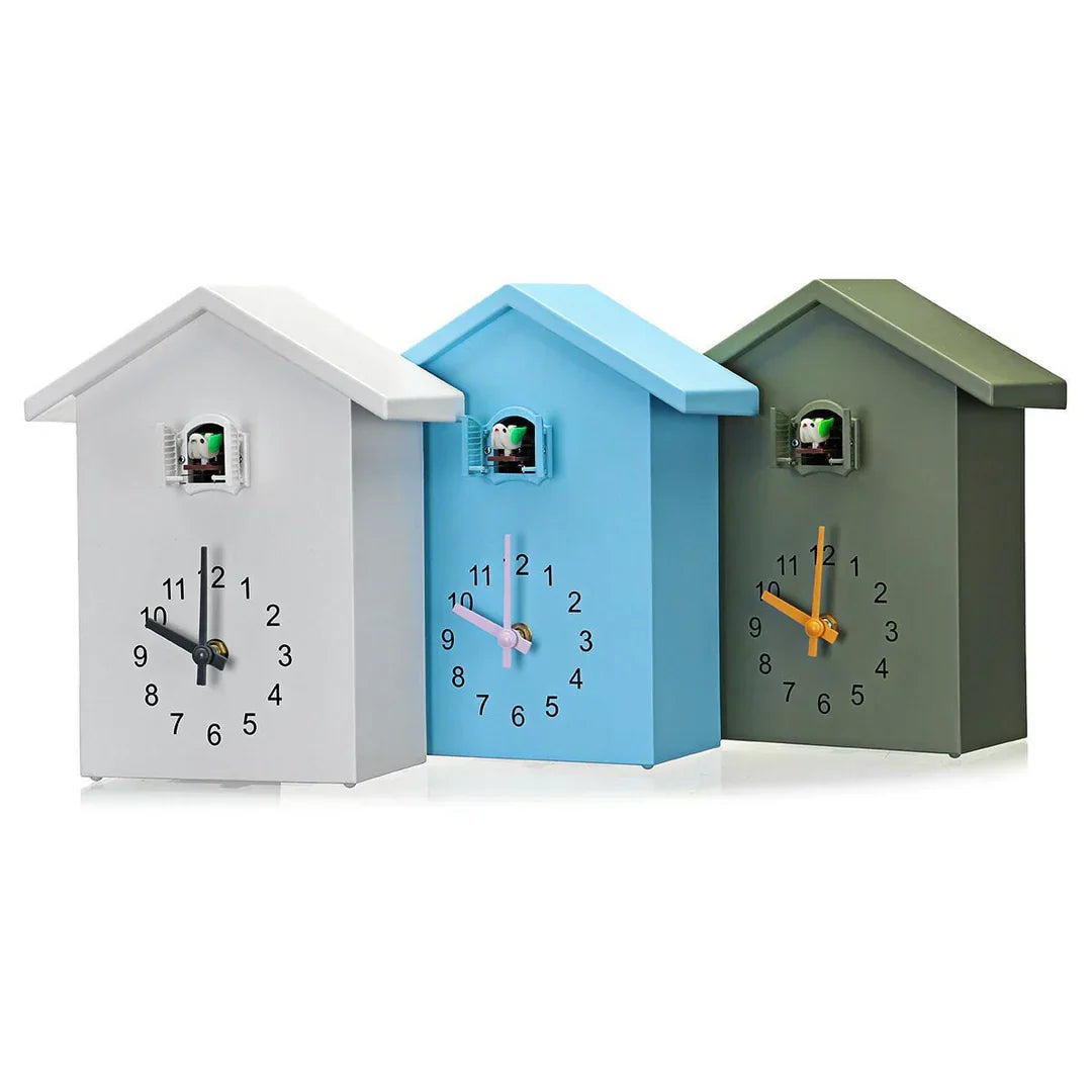 Simple Cuckoo Wall Clock - Classic Silent Hourly Chime