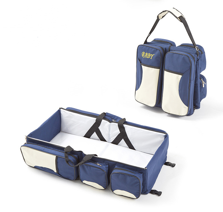 Portable Baby Travel Bed with Storage - Foldable Cot