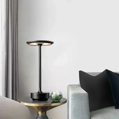 Stylish Gold Metal Desk Lamp with USB Recharge