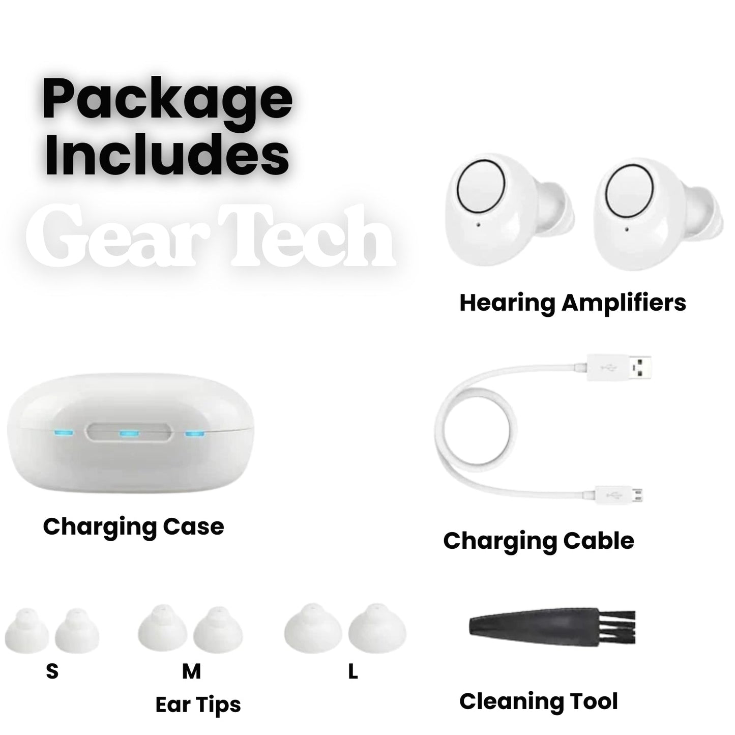 Wireless Rechargeable Hearing Aids for Adults