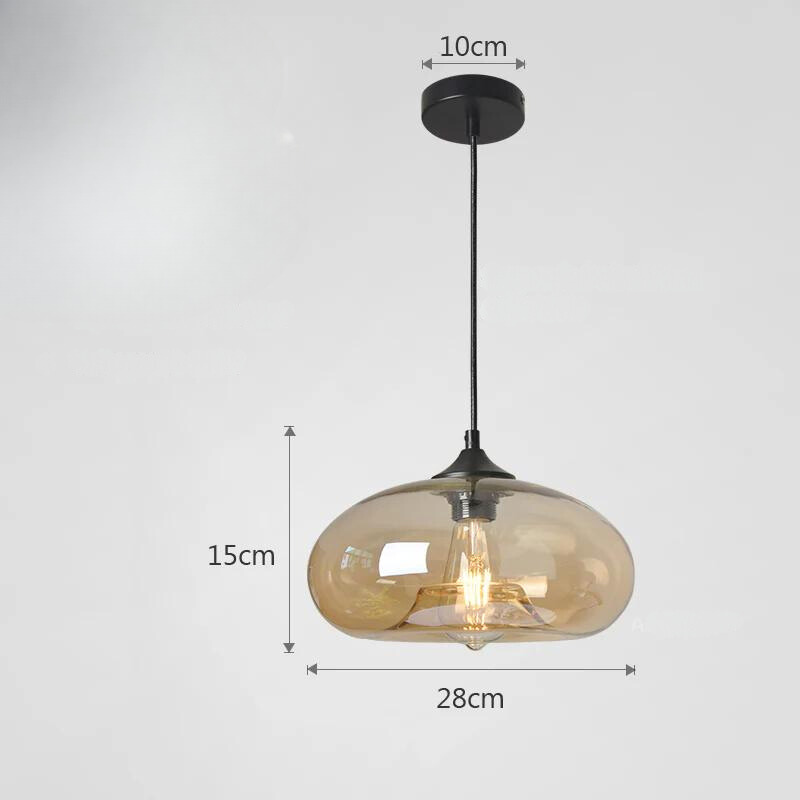 Stylish Glass Hanging Lamp in Various Colors