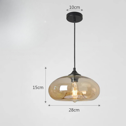 Stylish Glass Hanging Lamp in Various Colors