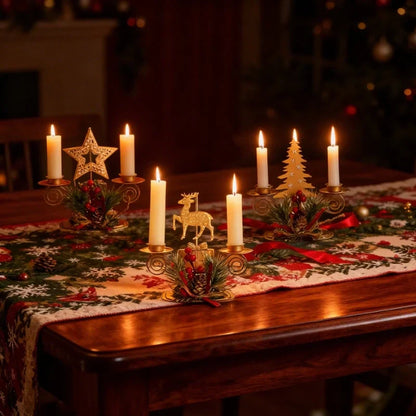 Winter Glow Metal Candle Holder