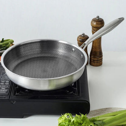 Premium Stainless Steel Hexagonal Fry Pan