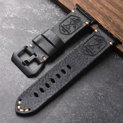 Genuine Brown Leather Apple Watch Strap