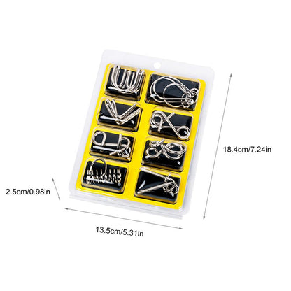 Intelligent Metal Brain Teaser Ring Set