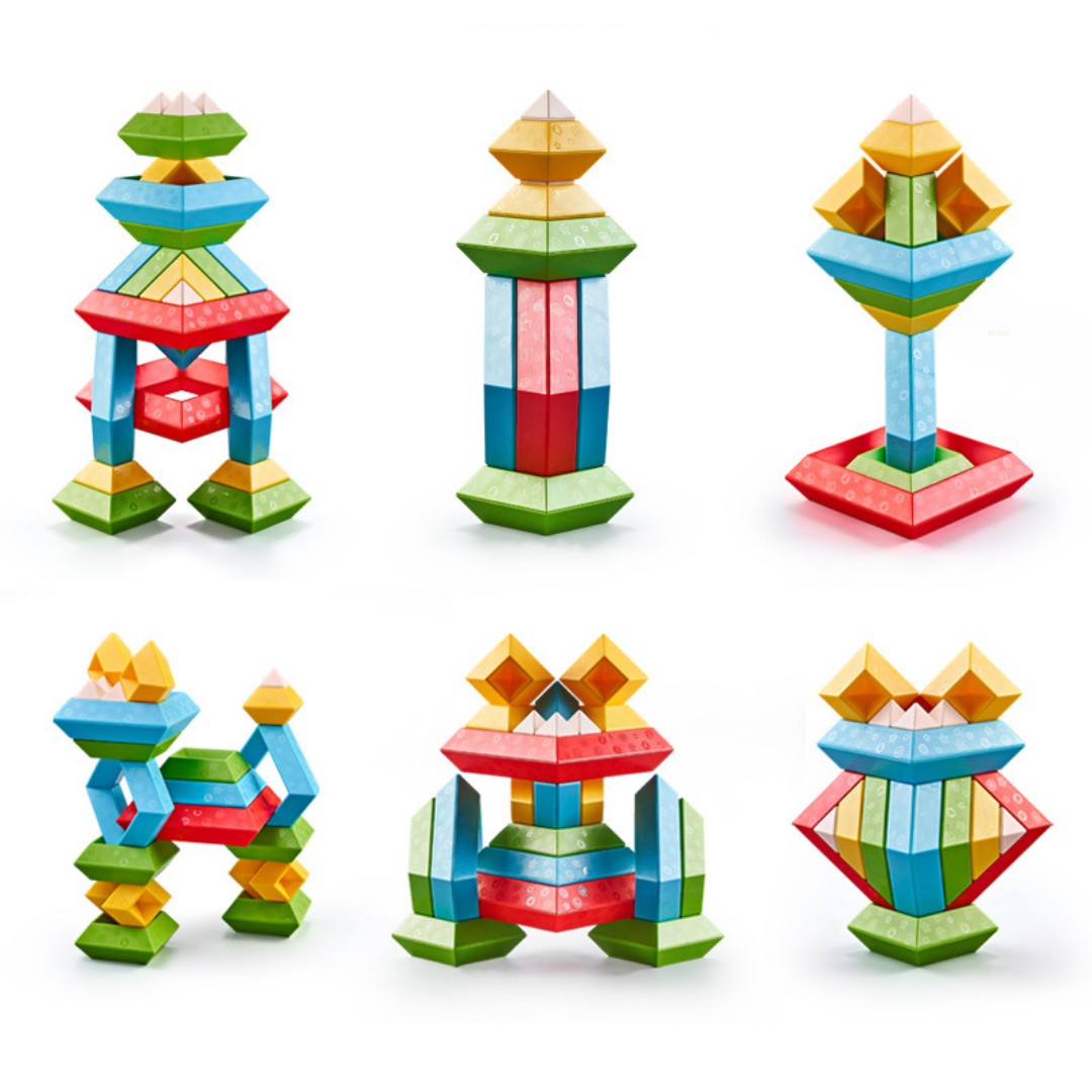 Kid-Friendly Wooden Stacking Blocks