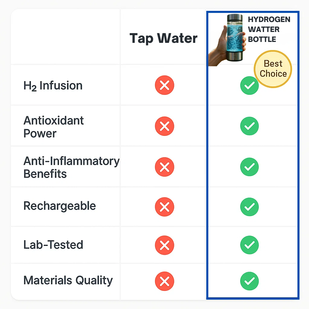 Portable Alkaline Water Bottle with USB Charging