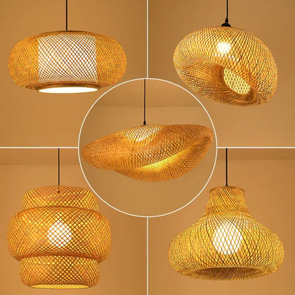 Natural Woven Rattan Pendant Lamp
