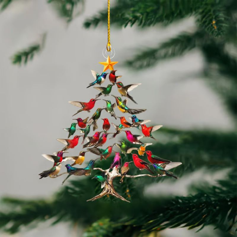 Colorful Bird Christmas Tree Ornament