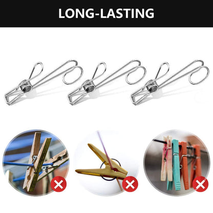 Durable Stainless Steel Hair Clips (6 Pack)