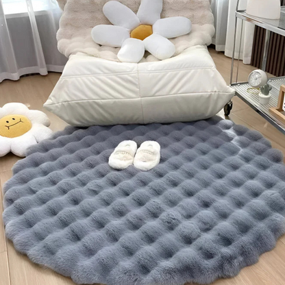 Soft Round Fleece Rug 90x90cm