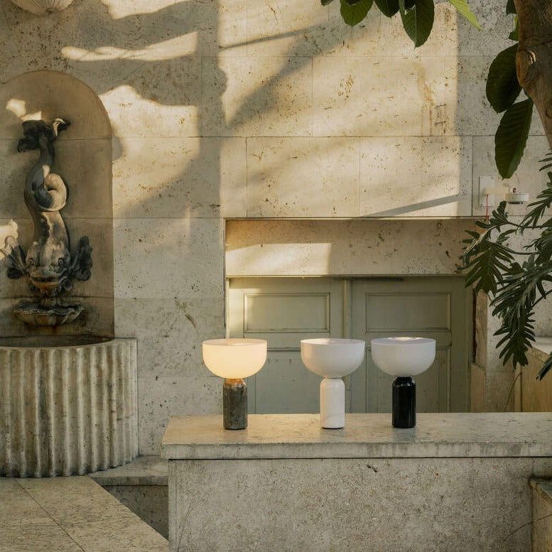 Elegant Marble Table Lamp with Gold Details
