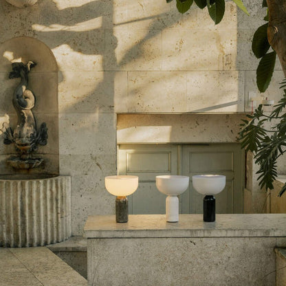 Elegant Marble Table Lamp with Gold Details