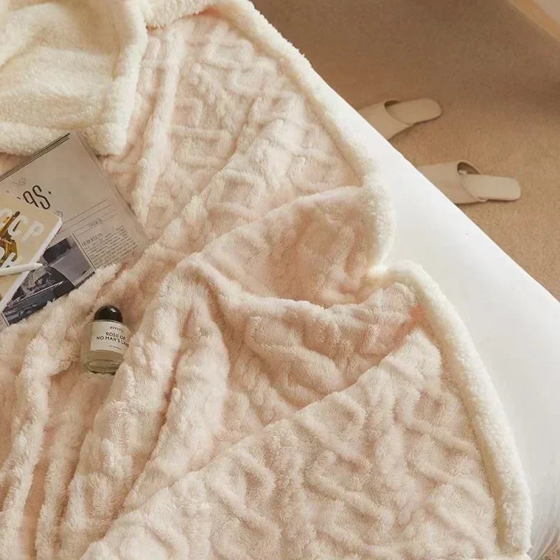 Plush Soft Woolen Throw Blanket
