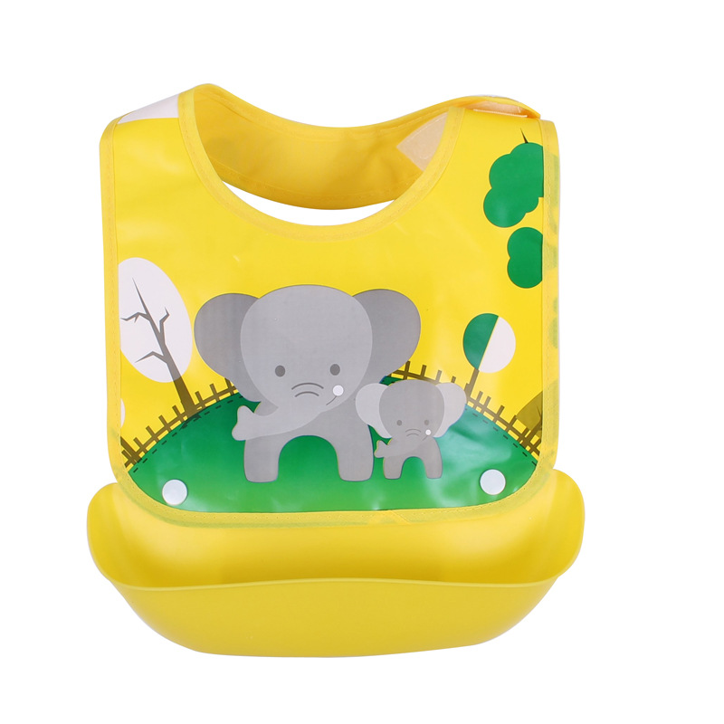 Soft Baby Bib with Crumb Tray - Easy Clean Waterproof Design