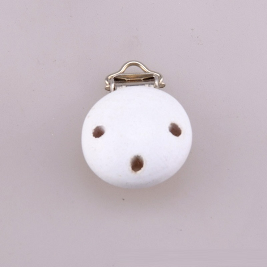 Natural Wood Baby Clip with Easy Metal Fastener - Fesara