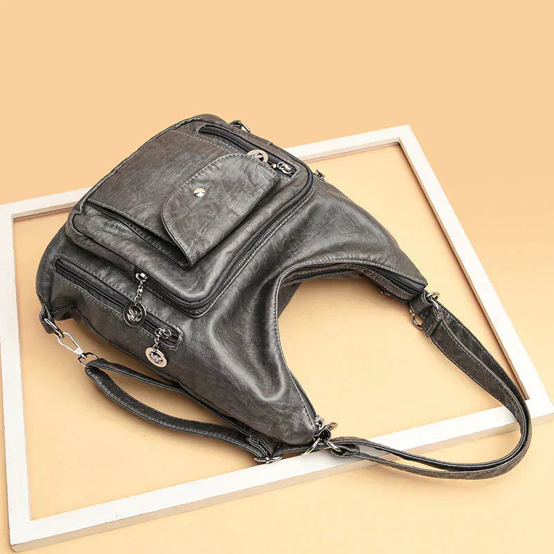 Spacious Genuine Leather Tote Handbag