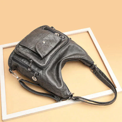 Spacious Genuine Leather Tote Handbag