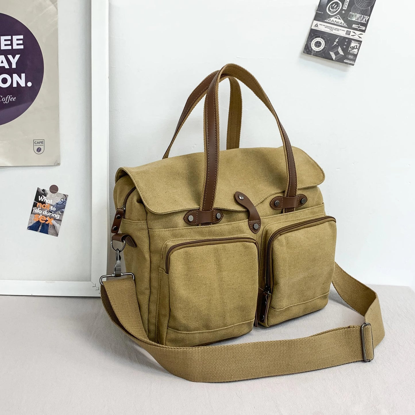 Classic | Big Canvas Cross Body Travel Messenger Bag