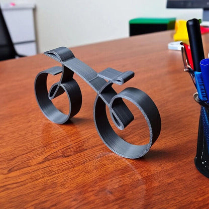 Stylish Bike Figure | Sleek Metal Art | Black Cycling Decor