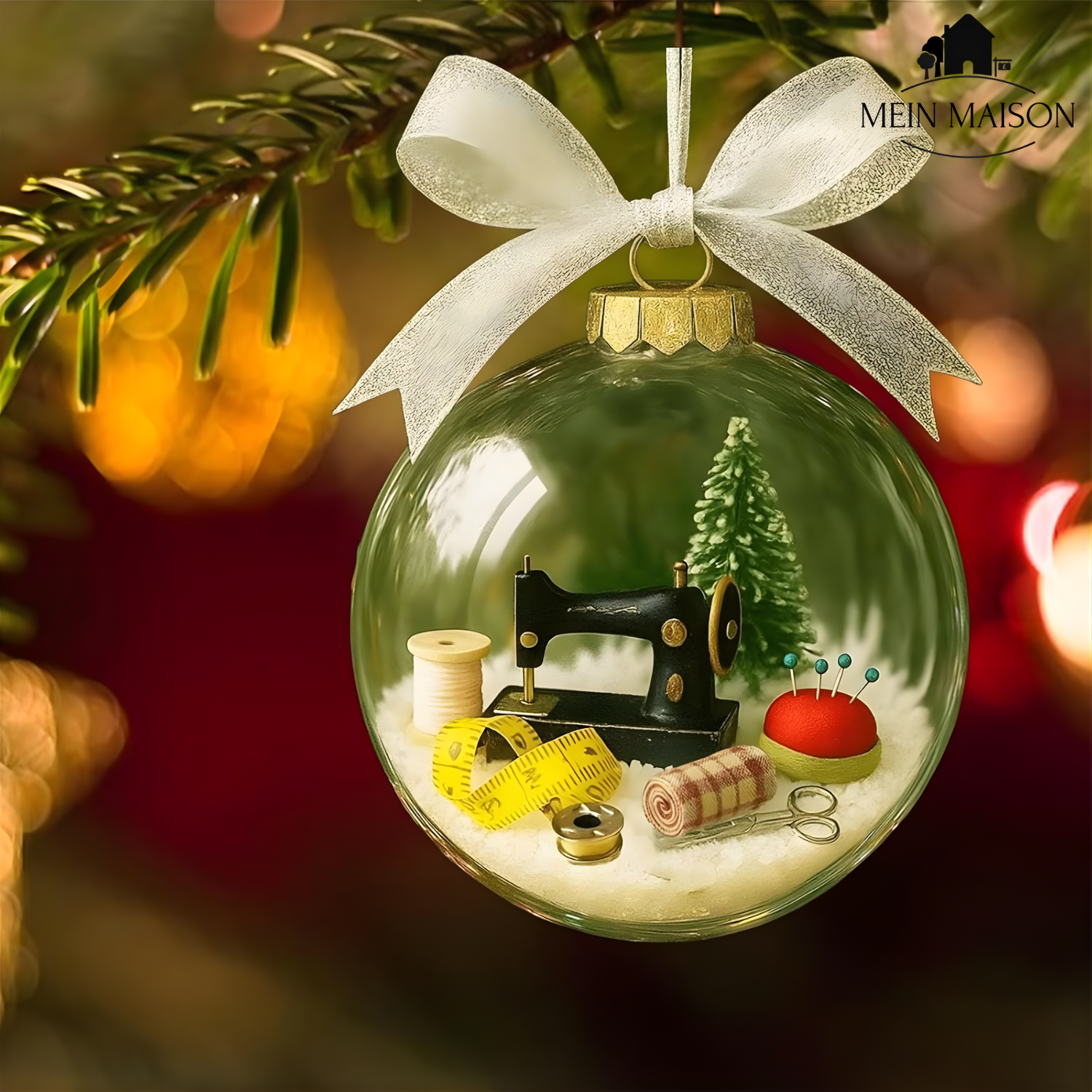 Festive Christmas Tree Sewing Ornament - Fesara