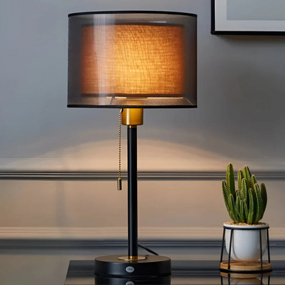 Stylish Table Lamp with Soft Dual Shade - Fesara