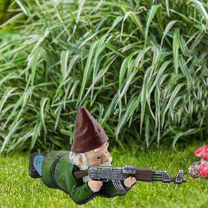 Tough Military Style Garden Gnome