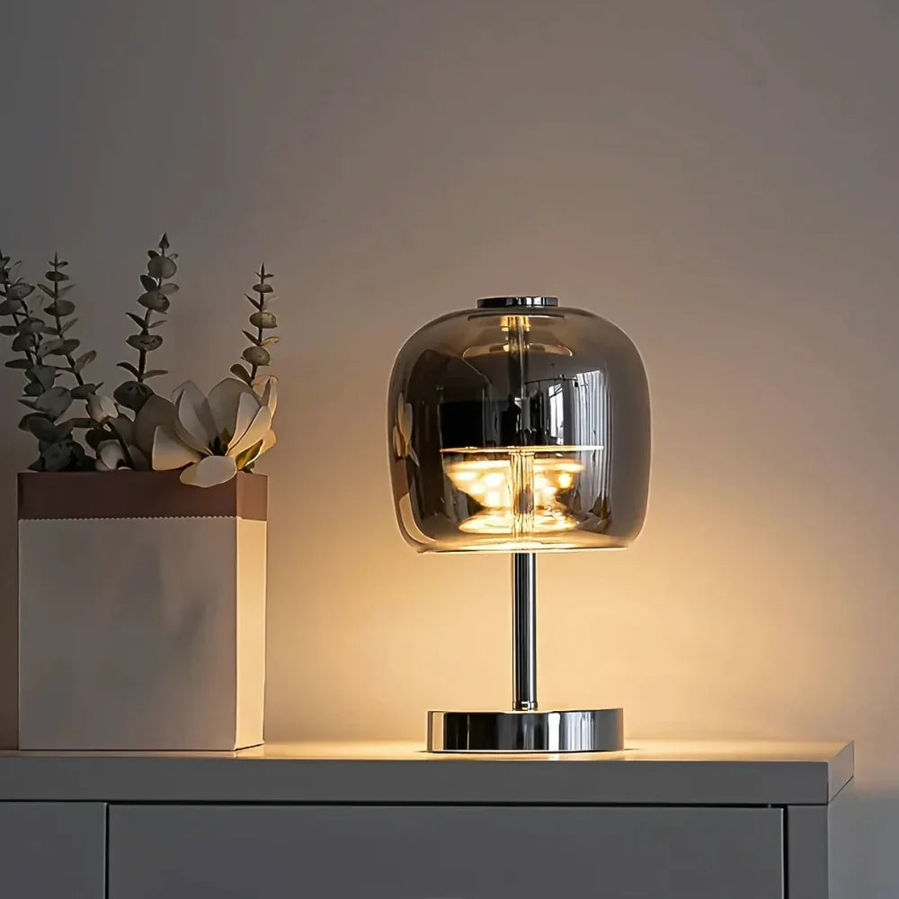 Elegant Opal Glass Desk Lamp - Fesara