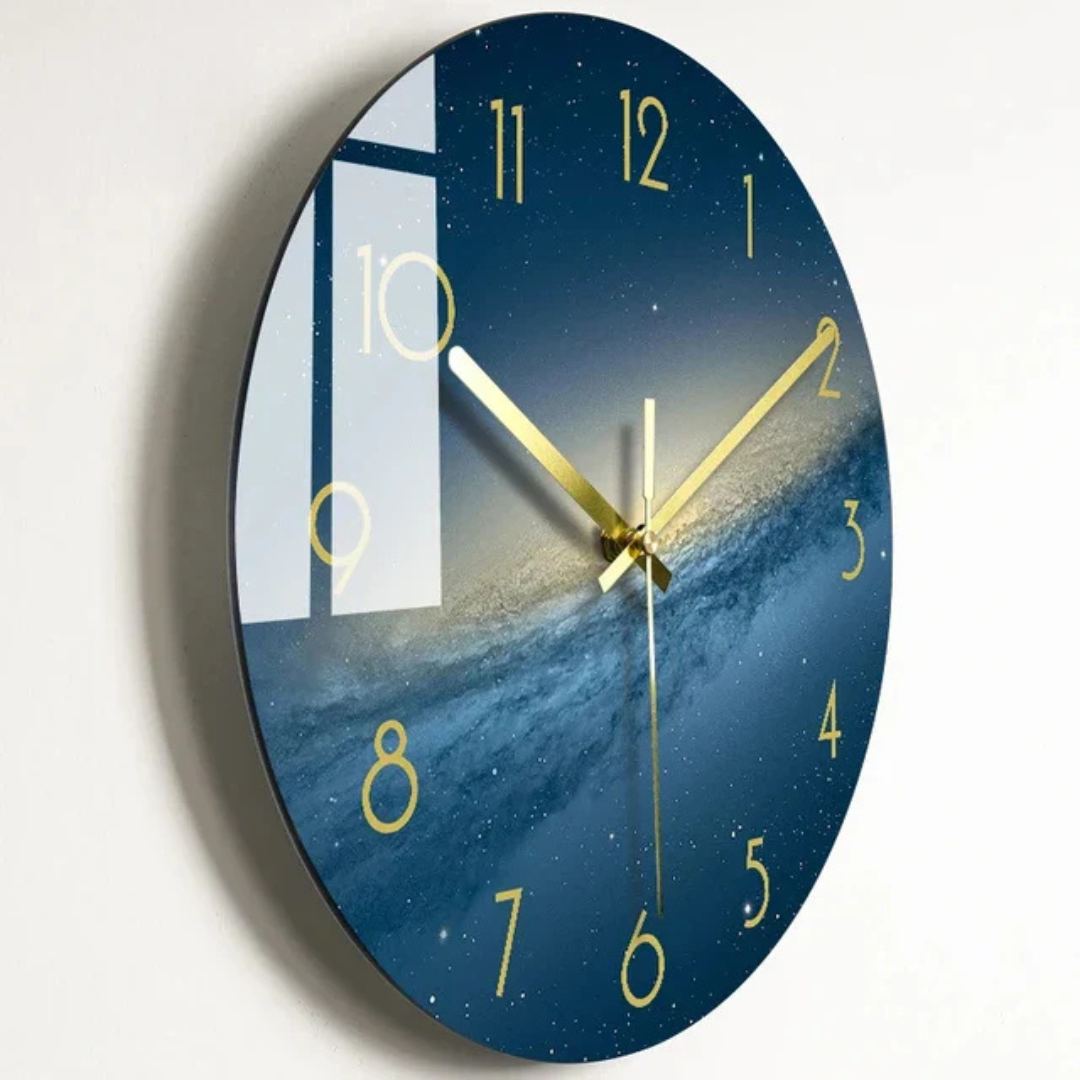 Big Clear Wall Clock - Simple Classic Home Decor - Fesara
