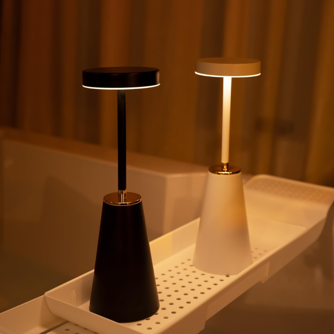Contemporary Metal Cone Portable Desk Lamp - Fesara