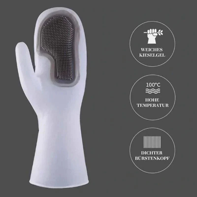 Practical Dishwashing Silicone Cleaning Gloves