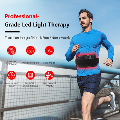 Heated Red Light Therapy Wrap for Back Pain Relief