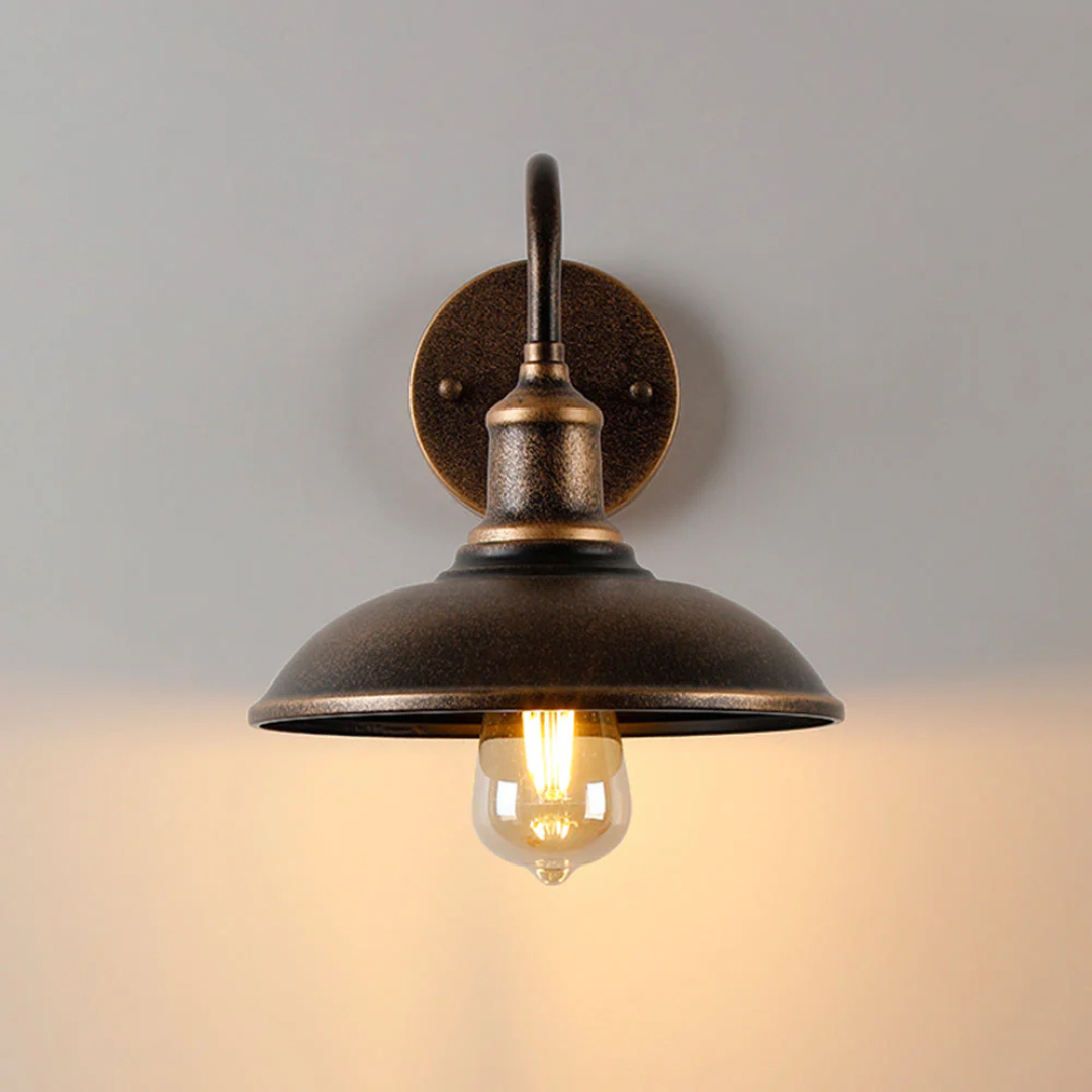 Vintage Brass Weatherproof Outdoor Wall Light