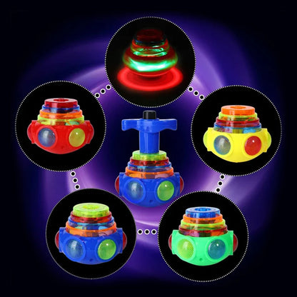 Fun Musical Spin Top Toy with Launcher