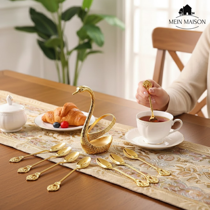 Elegant Swan Coffee Spoon