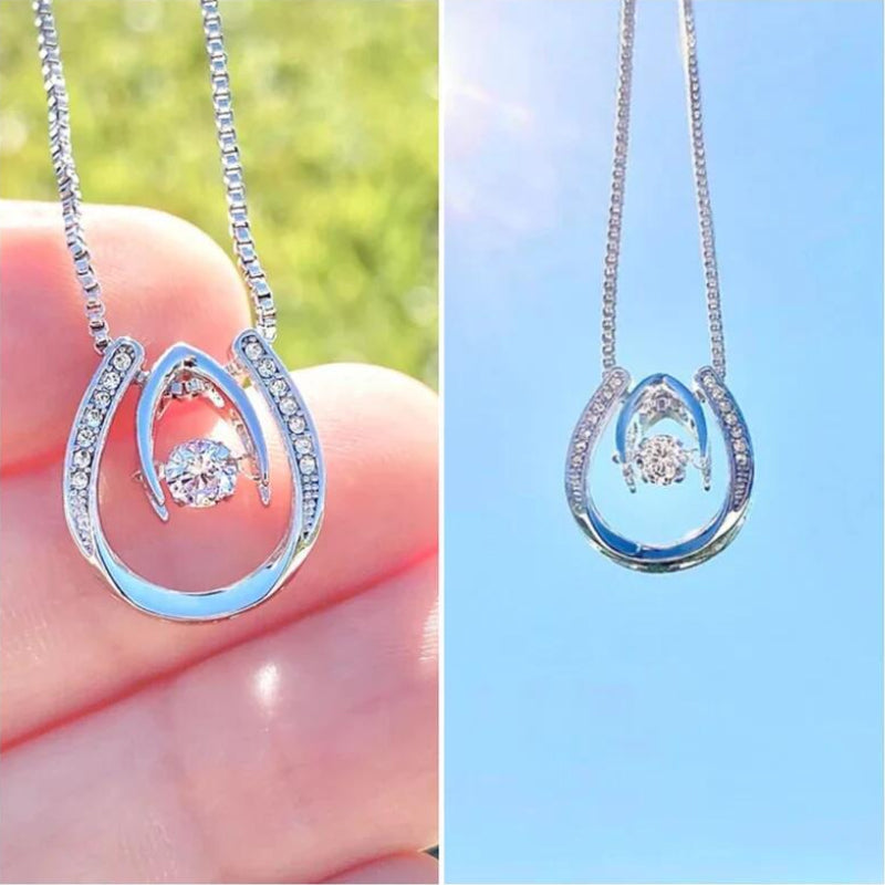 Lucky Horse Shoe Pendant Necklace