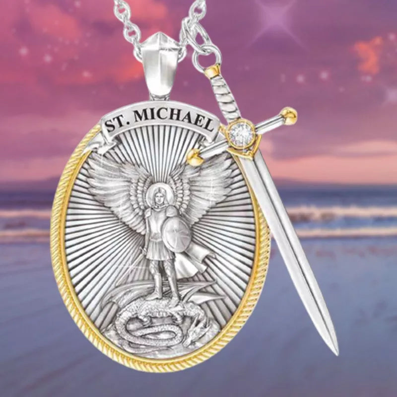 Protection Angel Michael Necklace