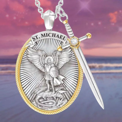 Protection Angel Michael Necklace