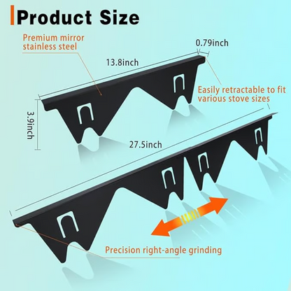 Easy Fit Stove Gap Cover | Heat Resistant Metal Seal