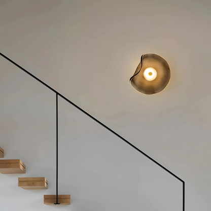 Round Glass Mounted Lamp
