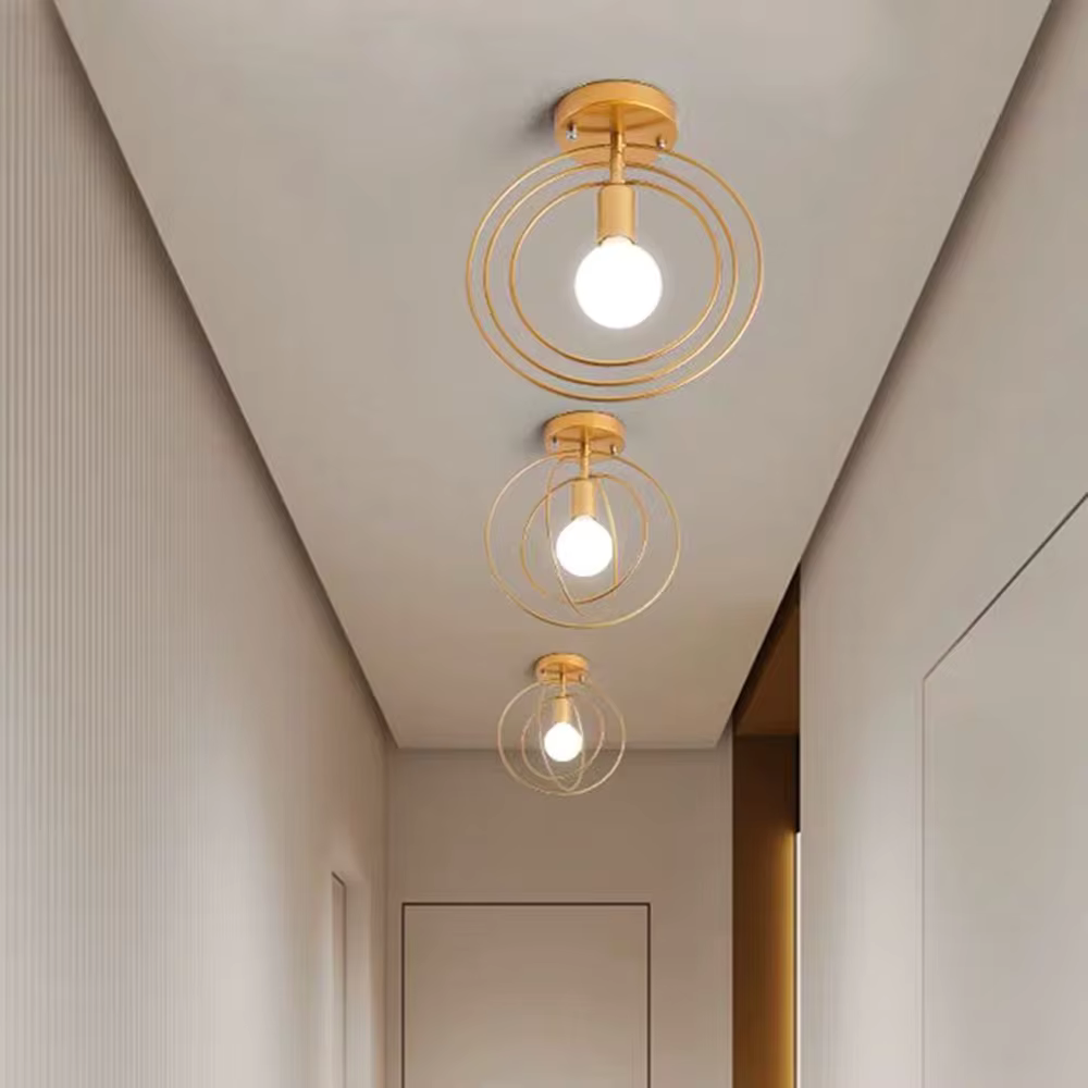 Luxury Circular Gold Ceiling Light Fixture