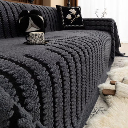 Plush Velvet Sofa Throw with Soft Texture