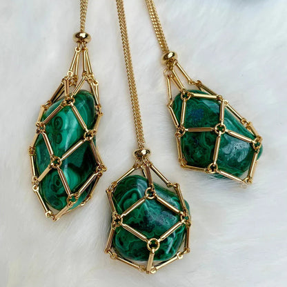 Sparkling Gemstone Crystal Pendant Necklace